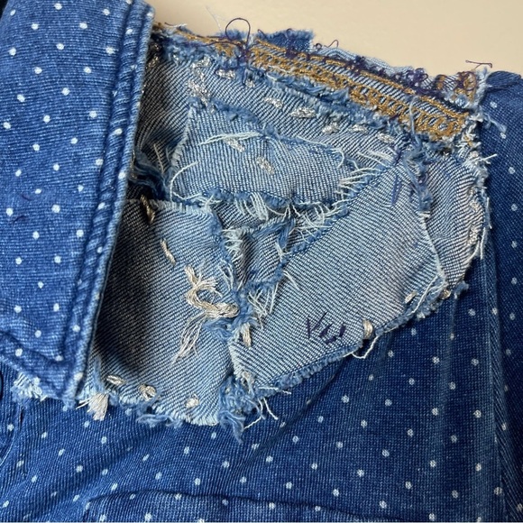 Boden Blue Long Sleeve Notched Collar Shirt Dress - Picture 4 of 14